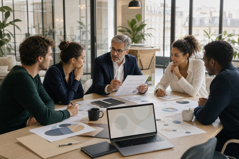 Illustration avocat droit des affaires startup